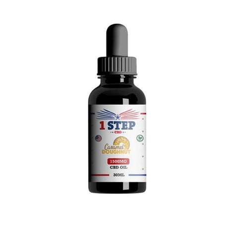1 Step CBD 1500mg CBD Flavoured Oil 30ml-CBD Products-1 Step CBD-Caramel Doughnut-CBD Palace