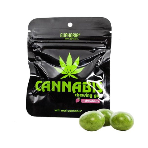 Euphoria Cannabis Strawberry Flavoured Chewing Gum-CBD Products-Euphoria-CBD Palace