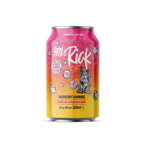 24 x Little Rick 32mg CBD (CBG) Sparkling 330ml Raspberry Lemonade-CBD Products-Little Rick-CBD Palace