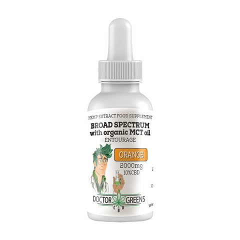 Doctor Green's 2000mg CBD Drops Tinctures 20ml (+ FREE ITEM!)-CBD Products-Doctor Green's-Orange-CBD Palace