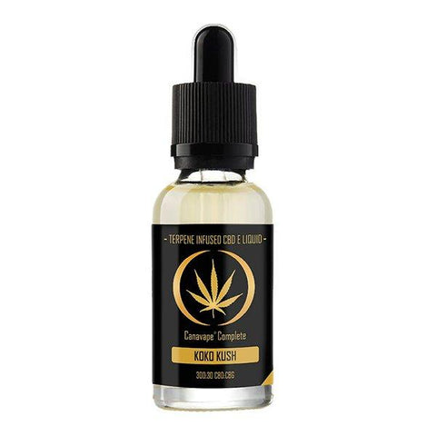 Canavape Complete Terpene E-Liquid 300mg CBD + 30mg CBG 30ml-CBD Products-Canavape-Koko Kush-CBD Palace