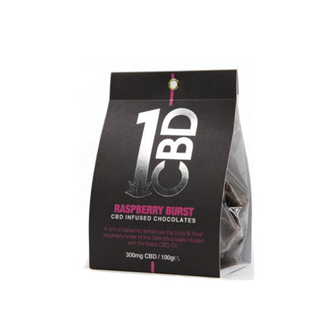 1CBD CBD infused Chocolate 300mg CBD 100g-CBD Products-1CBD-Raspberry Burst-CBD Palace