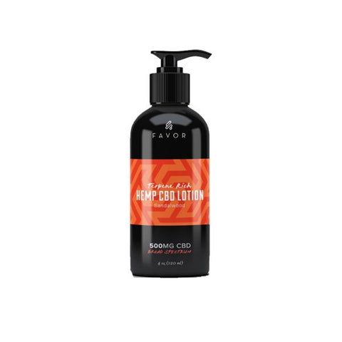 Favor CBD Sandalwood Hemp Lotion 500mg CBD 120ml-CBD Products-Favor CBD-CBD Palace