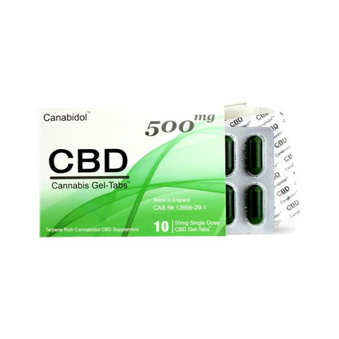Canabidol 500mg CBD Gel-Tabs 10 Capsules-CBD Products-Canabidol-CBD Palace