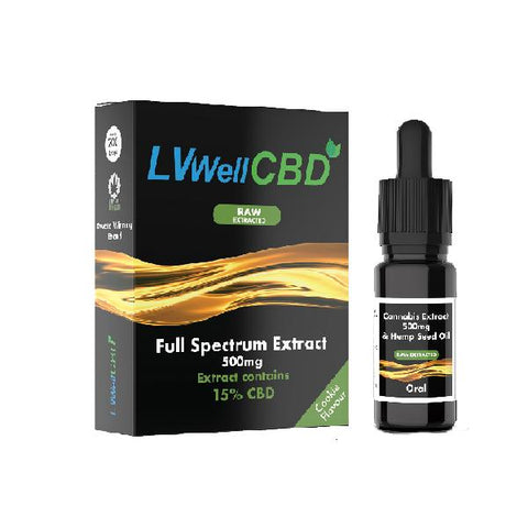 LVWell CBD 500mg 10ml Raw Cannabis Oil-CBD Products-LVWell CBD-CBD Palace