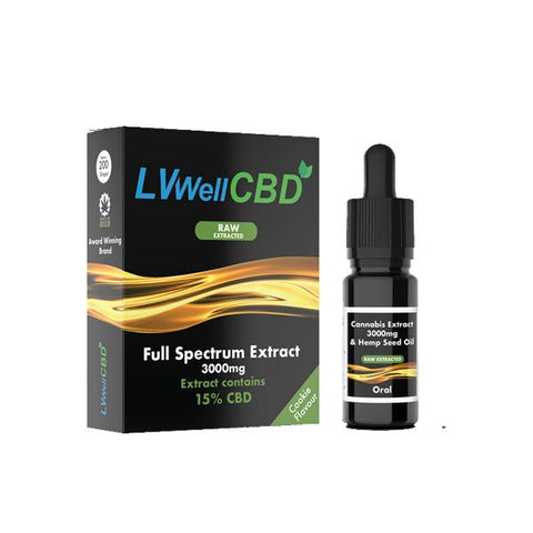 LVWell CBD Raw Extract 3000mg CBD 10ml Hemp Seed Oil-CBD Products-LVWell CBD-CBD Palace