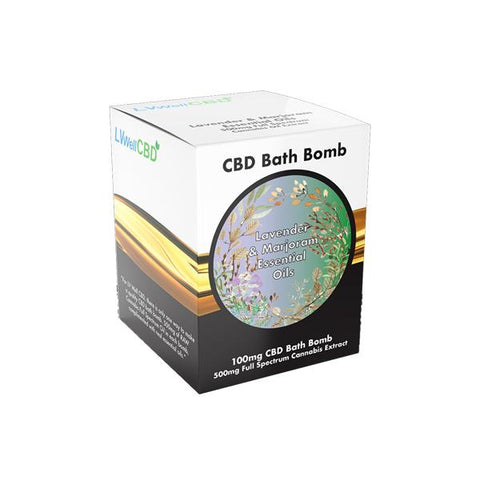LVWell CBD 100mg CBD Bath Bomb - Lavender and Marjoram-CBD Products-LVWell CBD-CBD Palace