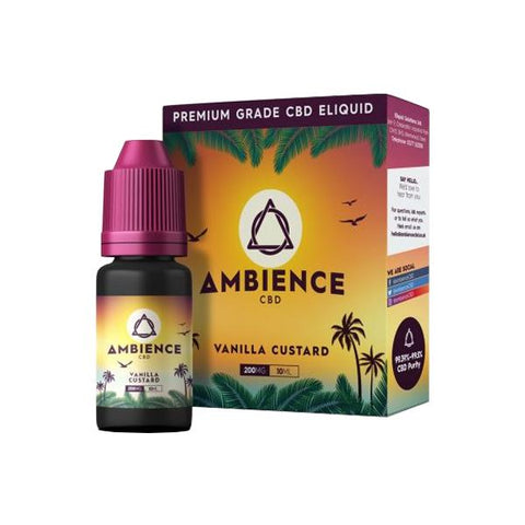 Ambience CBD Eliquids 100mg CBD 10ml-CBD Products-Ambience CBD-Vanilla Custard-CBD Palace