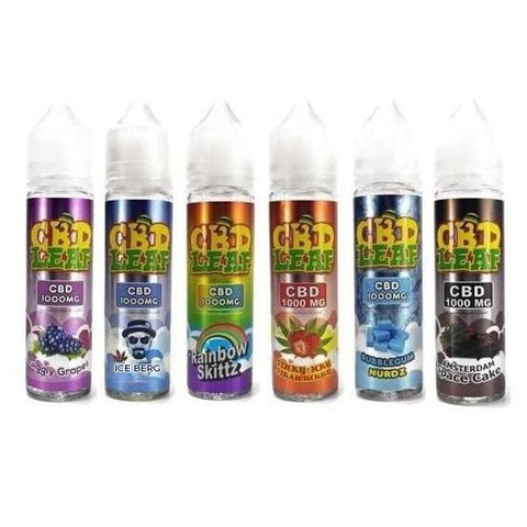 CBD Leaf 1000mg 50ml Shortfill E-Liquid (70VG/30PG)-CBD Products-CBD Leaf-Bubblegum Nurdz-CBD Palace