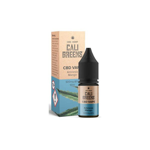 Cali Greens Vape 600mg 10ml CBD E-Liquid-CBD Products-Cali Greens-Amnesia Mango-CBD Palace