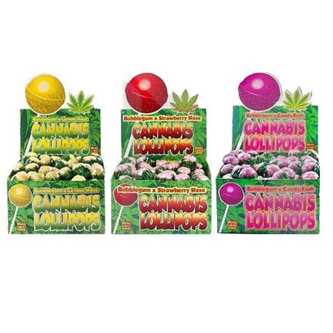 Dr Greenlove Cannabis Lollipops-CBD Products-Dr Greenlove-Bubblegum X Strawberry Full Box-CBD Palace