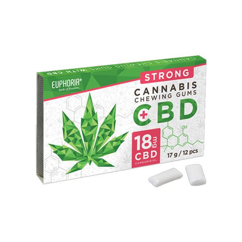 Euphoria 18MG CBD Strong Cannabis Chewing Gums-CBD Products-Euphoria-CBD Palace