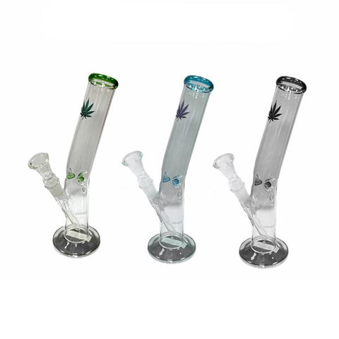 12" Leaf Designed Glass Bong - GWP-52 M&M-Smoking Products-Unbranded-CBD Palace