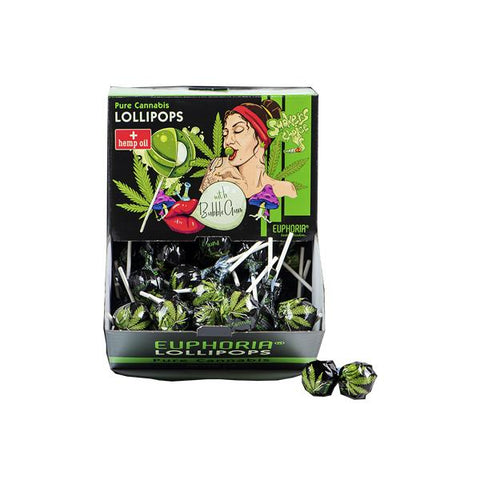 Euphoria Pure Cannabis Lollipops with Bubble Gum - Big Pack 25g x 100pcs-CBD Products-Euphoria-CBD Palace